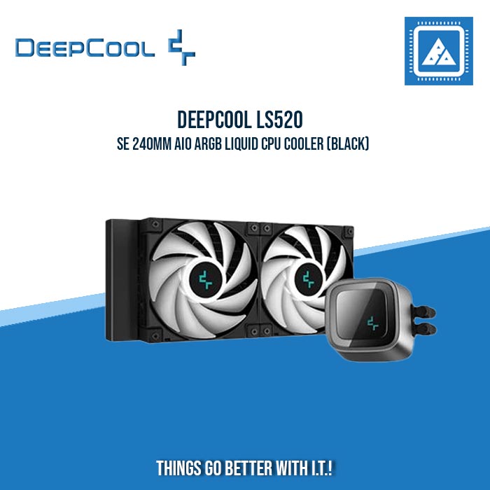 DEEPCOOL LS520 SE 240MM AIO ARGB LIQUID CPU COOLER (BLACK) DEEPCOOL LS520 SE 240MM AIO ARGB LIQUID CPU COOLER (BLACK)